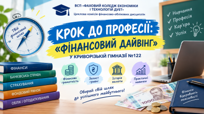 Крок до професії з ФКЕТ ДУЕТ: «фінансовий дайвінг» у Криворізькій гімназії №122