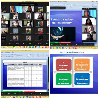 Відкрите заняття к.е.н., доцента, в.о. зав.кафедрою управління бізнесом Тетяни Петрішиної на тему «Тайм-менеджмент»