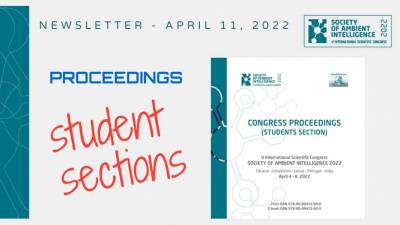 Опубліковано матеріали (студентська секція) V Міжнародного наукового конгресу Society of Ambient Intelligence 2022